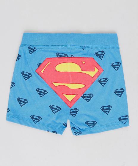 Short-Infantil-Super-Homem-Estampado--Azul-9188428-Azul_1