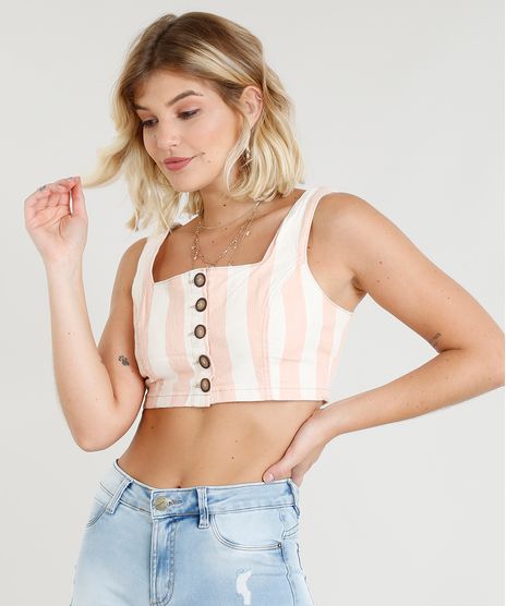 Top-Cropped-de-Sarja-Feminino-Listrado-com-Botoes-Off-White-9372316-Off_White_1