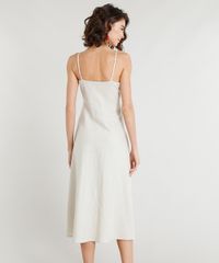 Vestido-Midi-Feminino-em-Linho-com-Botoes-Kaki-9336676-Kaki_2