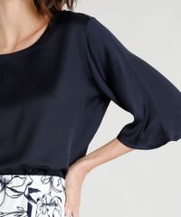 Blusa-Feminina-Acetinada-Ampla-Manga-Curta-Decote-Redondo-Azul-Marinho-9367146-Azul_Marinho_4 Blusa-Feminina-Acetinada-Ampla-Manga-Curta-Decote-Redondo-Azul-Marinho-9367146-Azul_Marinho_4