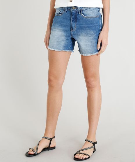 Short-Jeans-Feminino-Midi-com-Barra-Desfiada-Azul-Claro-9365642-Azul_Claro_1