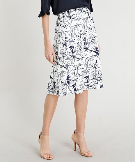 Saia-Feminina-Evase-Estampada-Floral-com-Recortes-Off-White-9378008-Off_White_1