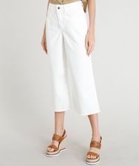 Calca-de-Sarja-Pantacourt-Feminina-com-Cintura-Alta-Barra-Desfiada-Off-White-9381177-Off_White_1