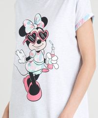 Camisola-Feminina-Minnie-Manga-Curta-Cinza-Mescla-Claro-9296555-Cinza_Mescla_Claro_3