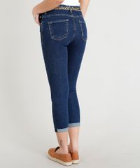 Calca-Jeans-Feminina-Cropped-com-Cinto-Animal-Print-Azul-Escuro-9386748-Azul_Escuro_2