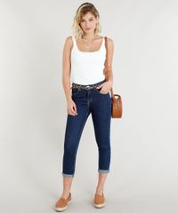 Calca-Jeans-Feminina-Cropped-com-Cinto-Animal-Print-Azul-Escuro-9386748-Azul_Escuro_3