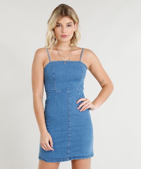 Vestido-Jeans-Feminino-Acinturado-Curto-Alcas-Finas-Azul-Claro-9372326-Azul_Claro_1 Vestido-Jeans-Feminino-Acinturado-Curto-Alcas-Finas-Azul-Claro-9372326-Azul_Claro_1