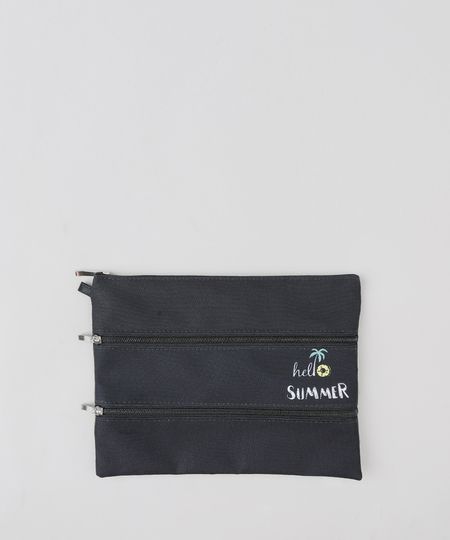 Necessaire-Feminina-Estampada-de-Abacaxis-com-Divisorias-Preta-9322133-Preto_1