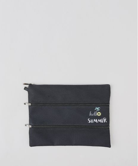Necessaire-Feminina-Estampada-de-Abacaxis-com-Divisorias-Preta-9322133-Preto_1