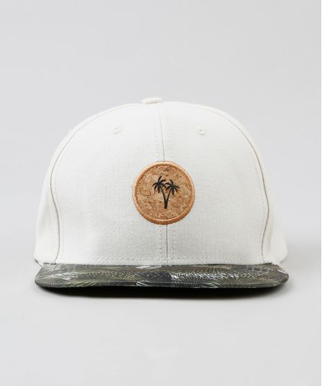 Bone-Masculino-Aba-Reta-com-Estampa-de-Folhagens-e-Bordado-Off-White-9394954-Off_White_1