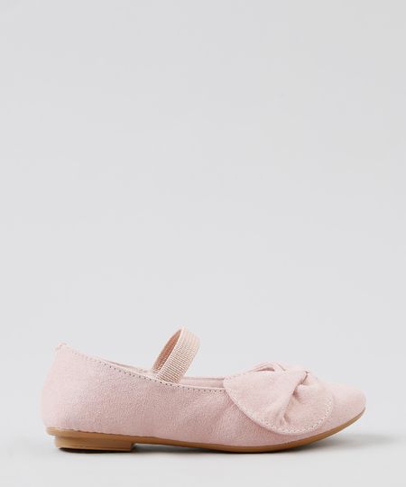 Sapatilha-Infantil-com-Laco-em-Suede-Rose-9382789-Rose_1