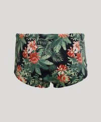 Sunga-Masculina-Estampada-Floral-Tropical-com-Protecao-UV50--Preta-9341135-Preto_2