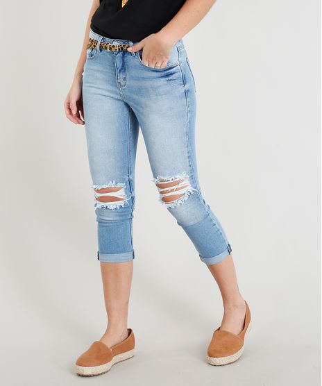 Calca-Jeans-Feminina-Cropped-Rasgos-com-Cinto-Animal-Print-Azul-Claro-9386749-Azul_Claro_1