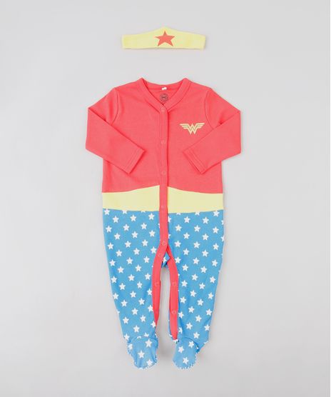 Macacao-Infantil-Mulher-Maravilha-com-Estampa-de-Estrelas---Faixa-de-Cabelo-Vermelho-9188401-Vermelho_1