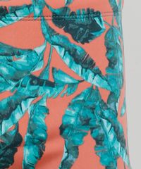 Sunga-Masculina-Estampada-de-Folhagem-com-Protecao-UV50--Coral-9341134-Coral_3