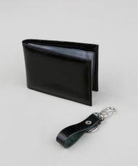 Kit-de-Carteira-em-Couro-Masculina---Chaveiro-com-Mosquetao-Preto-9398695-Preto_1