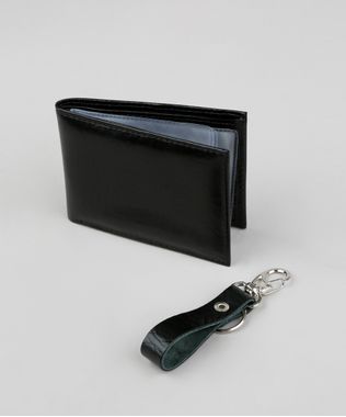 Kit-de-Carteira-em-Couro-Masculina---Chaveiro-com-Mosquetao-Preto-9398695-Preto_1