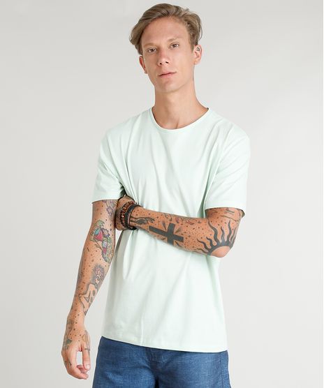 Camiseta-Masculina-Basica-Manga-Curta-Gola-Careca-Verde-Claro-9222314-Verde_Claro_1