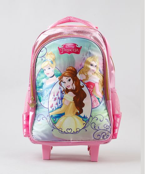 Mochila-Escolar-Infantil-com-Rodinhas-Princesas-Rosa-9235956-Rosa_1