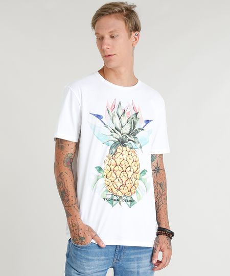 Camiseta-Masculina-Abacaxi-Manga-Curta-Gola-Careca-Off-White-9384922-Off_White_1 Camiseta-Masculina-Abacaxi-Manga-Curta-Gola-Careca-Off-White-9384922-Off_White_1
