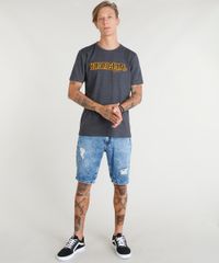 Camiseta-Masculina--Unoringinal-California--Manga-Curta-Gola-Careca-Cinza-Mescla-Escuro-9435925-Cinza_Mescla_Escuro_3