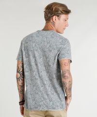 Camiseta-Masculina-Estampada-de-Folhagem-Manga-Curta-Gola-Careca-Verde-9350192-Verde_2