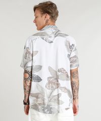Camisa-Masculina-Estampada-de-Folhagens-Manga-Curta-Off-White-9350190-Off_White_2 Camisa-Masculina-Estampada-de-Folhagens-Manga-Curta-Off-White-9350190-Off_White_2