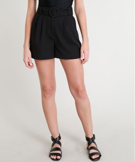 Short-Feminino-Mindset-Cintura-Alta-com-Cinto-Preto-9395463-Preto_1
