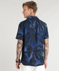 Camisa-Masculina-Estampada-de-Coqueiros-Manga-Curta-Azul-9395020-Azul_2