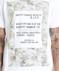 Camiseta-Masculina-com-Estampa-de-Folhas-Manga-Curta-Gola-Careca-Branca-9350194-Branco_4