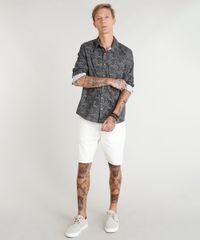 Camisa-Masculina-Estampada-de-Folhagens-com-Bolso-Manga-Longa-Verde-Escuro-9350186-Verde_Escuro_3