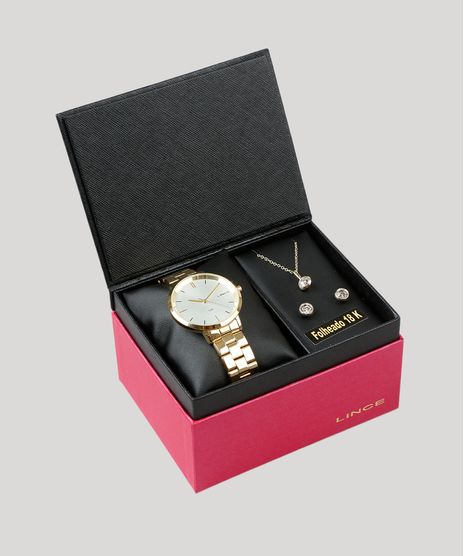 Kit-de-Relogio-Analogico-Lince-Feminino---Brinco---Colar---LRG617L-KD54S1KX-Dourado-9400783-Dourado_1