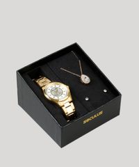 Kit-de-Relogio-Analogico-Seculus-Feminino---Brinco---Colar---77008LPSVDA1KA-Dourado-9399753-Dourado_1