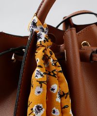 Bolsa-Saco-Feminina-Transversal-com-Lenco-Estampado-Floral-Caramelo-9255539-Caramelo_5