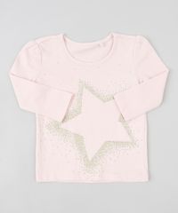 Blusa-Infantil-com-Estampa-de-Estrela-Manga-Longa-Decote-Redondo-Rose-9253783-Rose_1