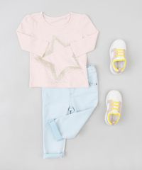 Blusa-Infantil-com-Estampa-de-Estrela-Manga-Longa-Decote-Redondo-Rose-9253783-Rose_3