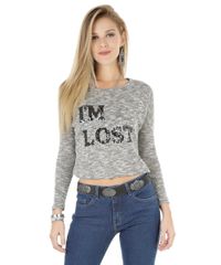 Blusa-Cropped-em-Trico--I-m-Lost--Cinza-Mescla-8321955-Cinza_Mescla_1