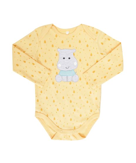 Body-Hipopotamo-em-Algodao---Sustentavel-Amarelo-8178816-Amarelo_1