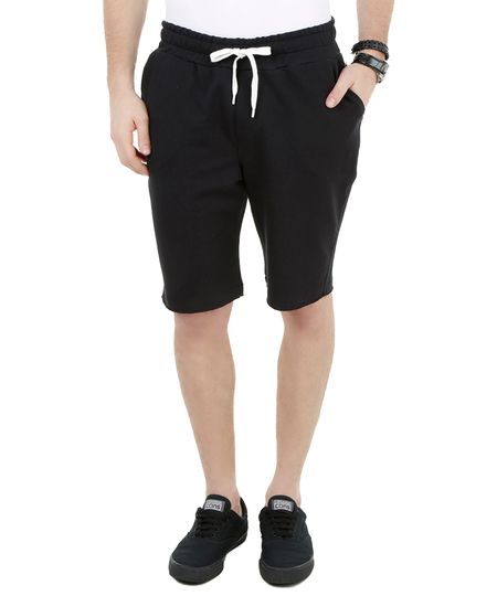 Bermuda-Relaxed-em-Moletom--Preta-8334530-Preto_1