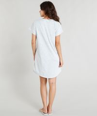 Camisola-Feminina-com-Estampa-de-Monstrinhos-Manga-Curta-Cinza-Mescla-Claro-9376674-Cinza_Mescla_Claro_2