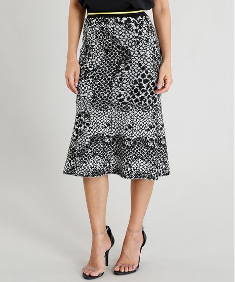 Saia-Feminina-Peplum-em-Trico-Estampada-Preta-9420051-Preto_1