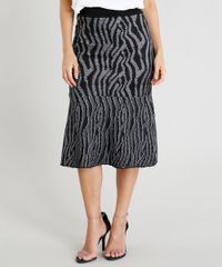 Saia-Feminina-Peplum-em-Trico-Estampada-Preta-9420052-Preto_1
