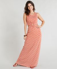 Vestido-Longo-Feminino-Estampado-com-Argola-e-Abertura-Laranja-9381960-Laranja_1