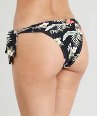 Biquini-Calcinha-Tanga-Estampado-Floral-com-Protecao-UV50--Preto-9267794-Preto_2