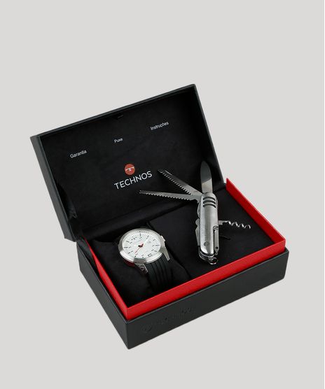 Kit-de-Relogio-Analogico-Technos-Masculino---Canivete---2117LAFK8B-Prateado-9397220-Prateado_1