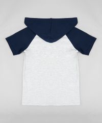 Camiseta-Infantil--Tubarao--com-Capuz-Manga-Curta-Gola-Careca-Cinza-Mescla-Claro-9372049-Cinza_Mescla_Claro_2