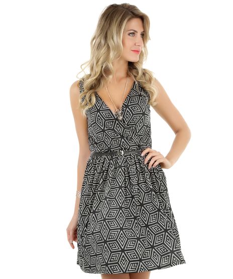 Vestido-Estampado-com-Cinto-Preto-8325124-Preto_1