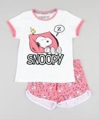 Pijama-Infantil-Snoopy-Manga-Curta-Off-White-9340401-Off_White_1