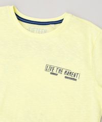 Camiseta-Infantil--Live-the-Moment--Manga-Curta-Gola-Careca-Amarela-9389588-Amarelo_3