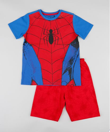 Pijama-Infantil-Homem-Aranha-Manga-Curta-Azul-Royal-9341829-Azul_Royal_1
